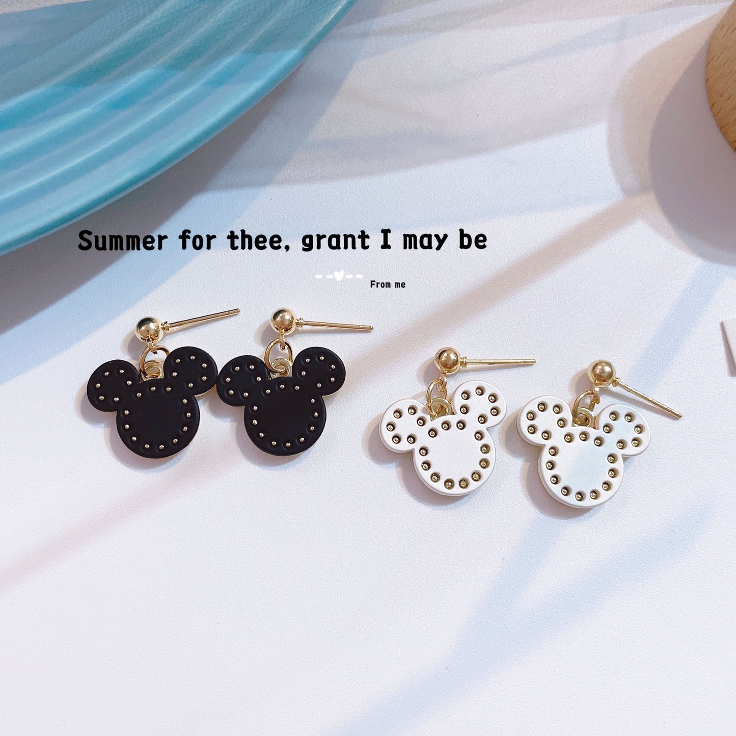 Alloy cute little bear head earrings MIC-KaL010