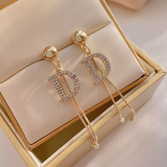 Alloy temperament letter earrings MIC-LvS012