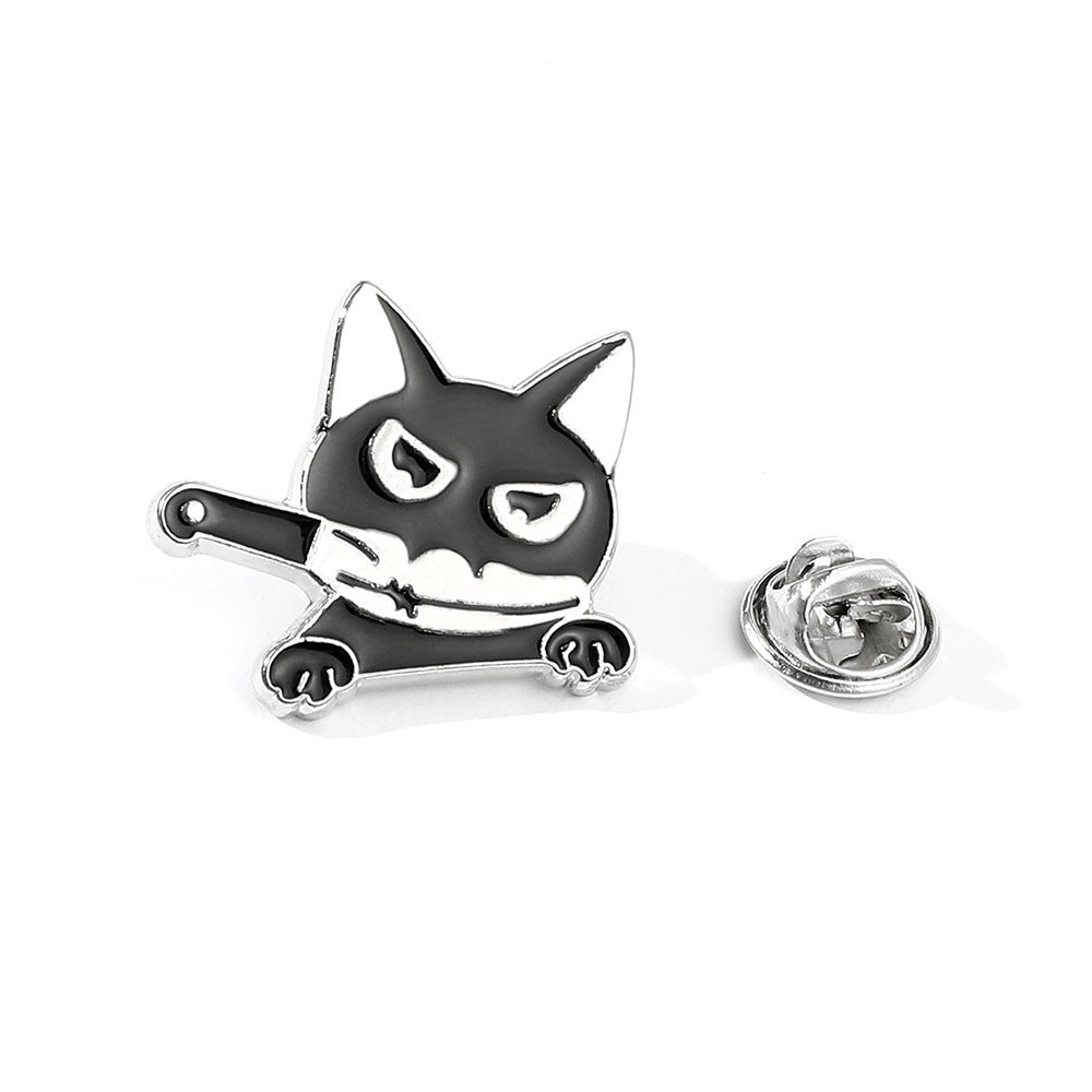 Alloy cartoon black swordsman brooch (Minimo de Compra 10) MIC-ShengY021