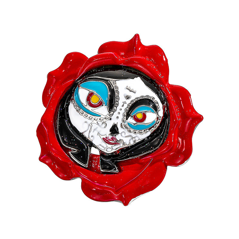 Alloy Night Terror Female Ghost brooch MIC-YiN015