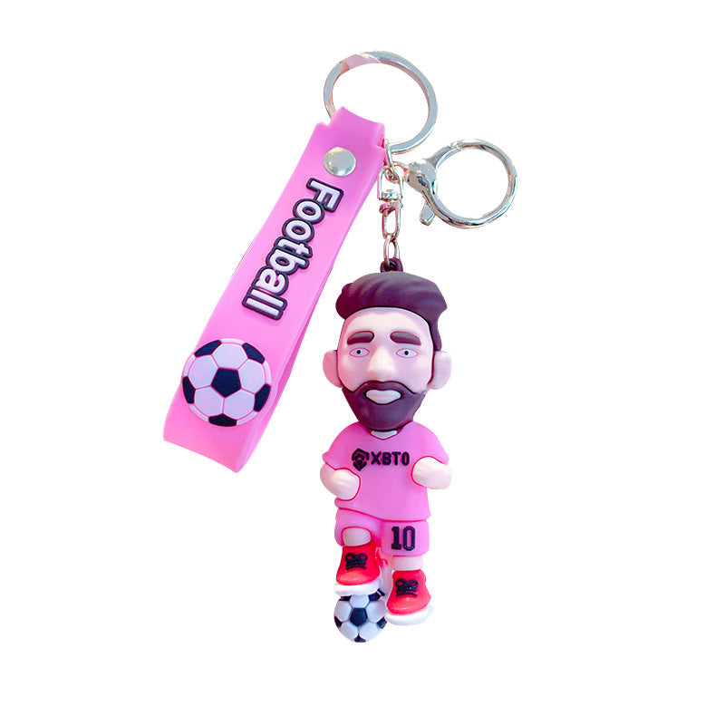 PVC cartoon football Messi keychain MYA-YiD039