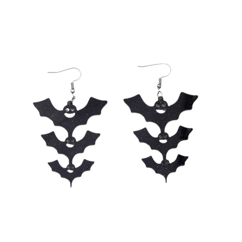 Acrylic Halloween Bat earrings (Minimo de Compra 2) MYA-DuA038