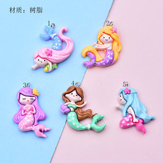 Resin colored mermaid accessories MIC-ZhiB020