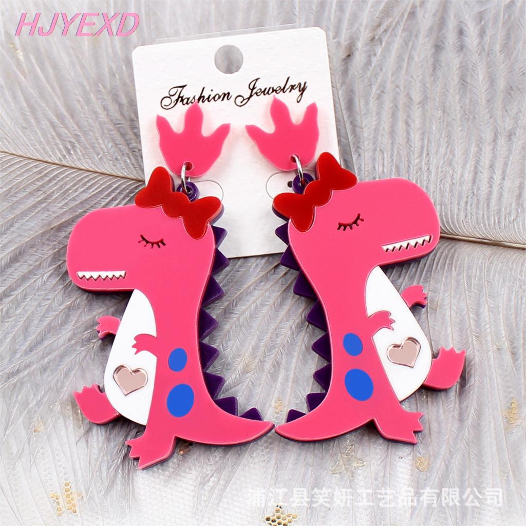 Acrylic Cute Dinosaur Egg Earrings (Minimo de compra 5) MYA-XiaoY021