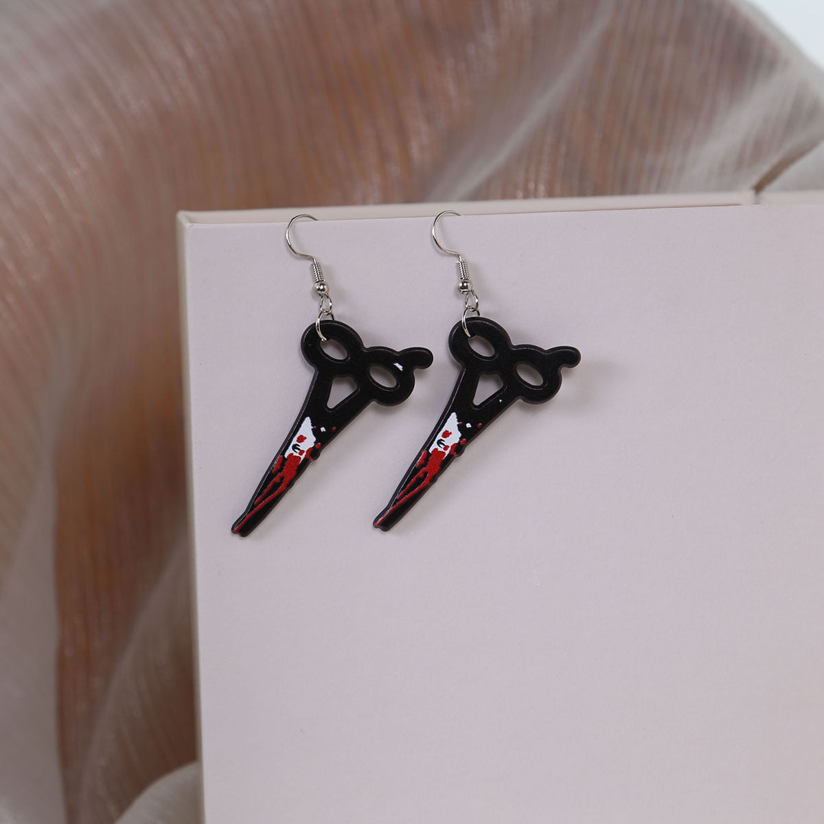 Alloy Bloodstained Axe Scissors Earrings MYA-MDD173