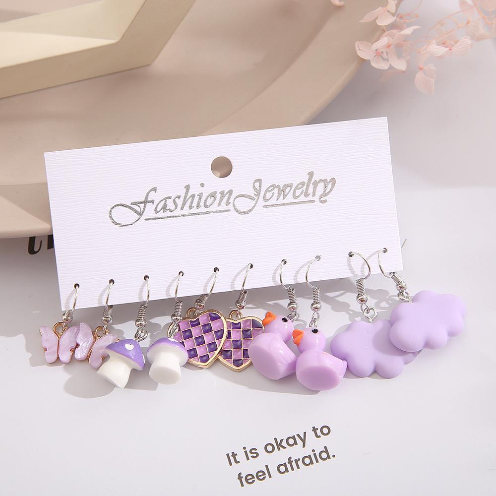 Alloy Butterfly Cloud Duck Earrings MIC-XiaoY085