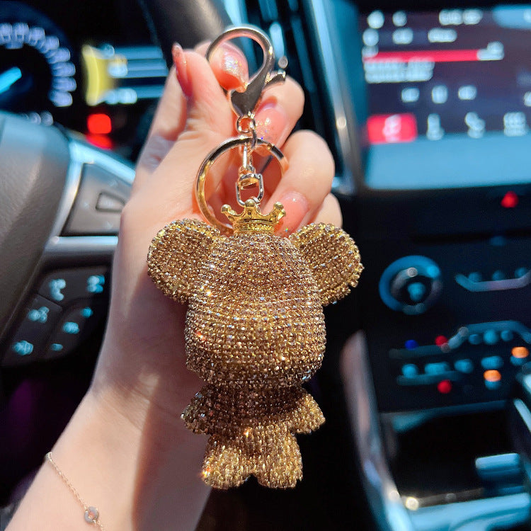 Diamond cartoon big bear keychain  （Minimo de compra 2） MYA-LianX012