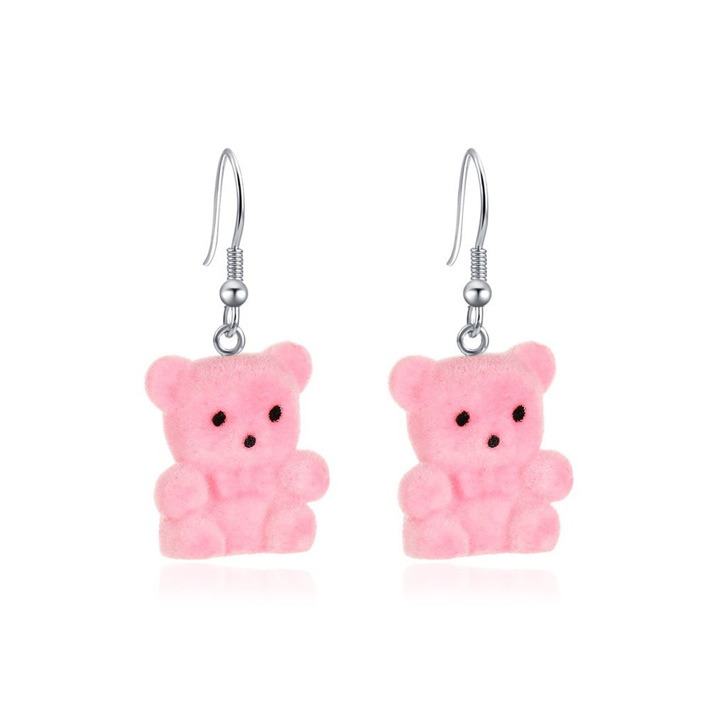 Plush Cute Bear Earrings MIC-YiYuan014