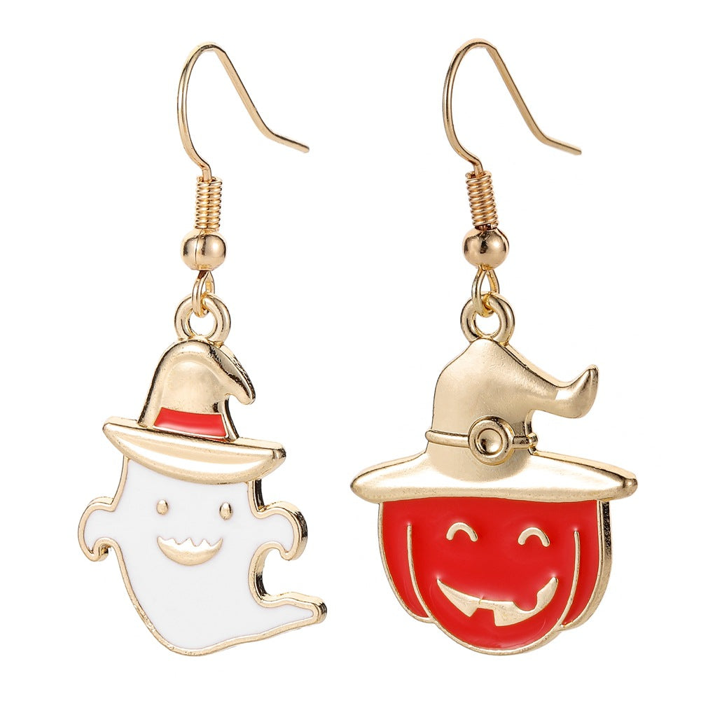 Alloy Funny Ghost Mask Earrings (Minimo de Compra 5) MIC-ZeX006