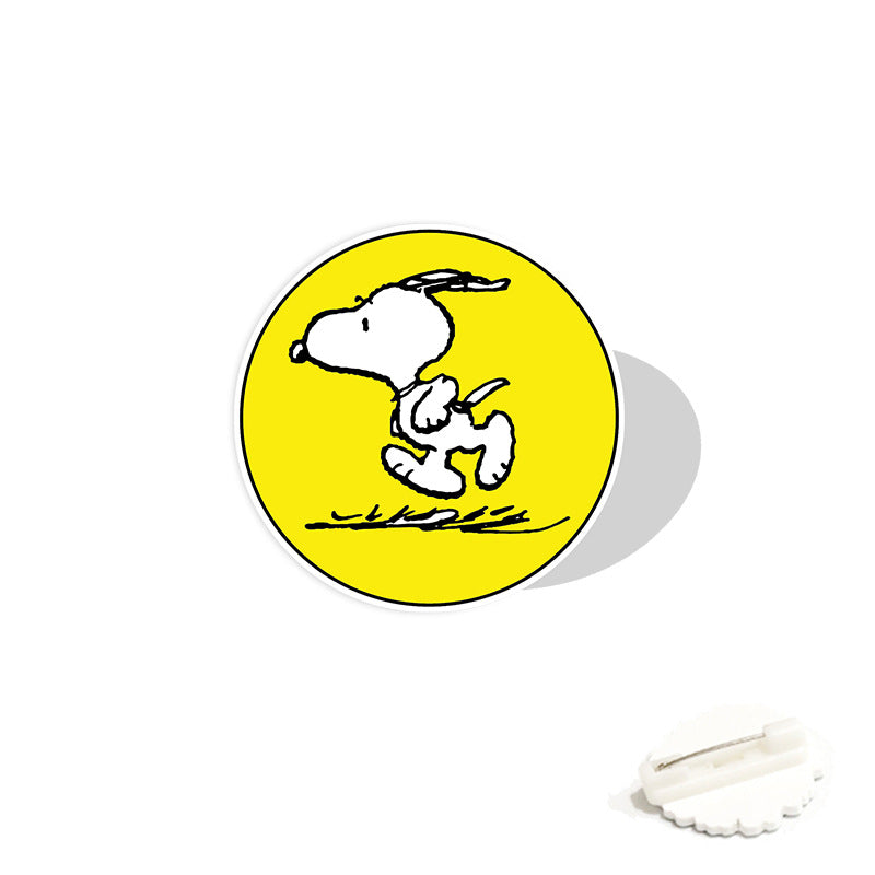 Acrylic cartoon cute Snoopy brooch (Minimo de compra 2) MIC-WeiJ001