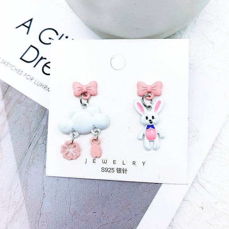 Resin cartoon small animal earrings  (Minimo de Compra 2) MIC-ShiJ001