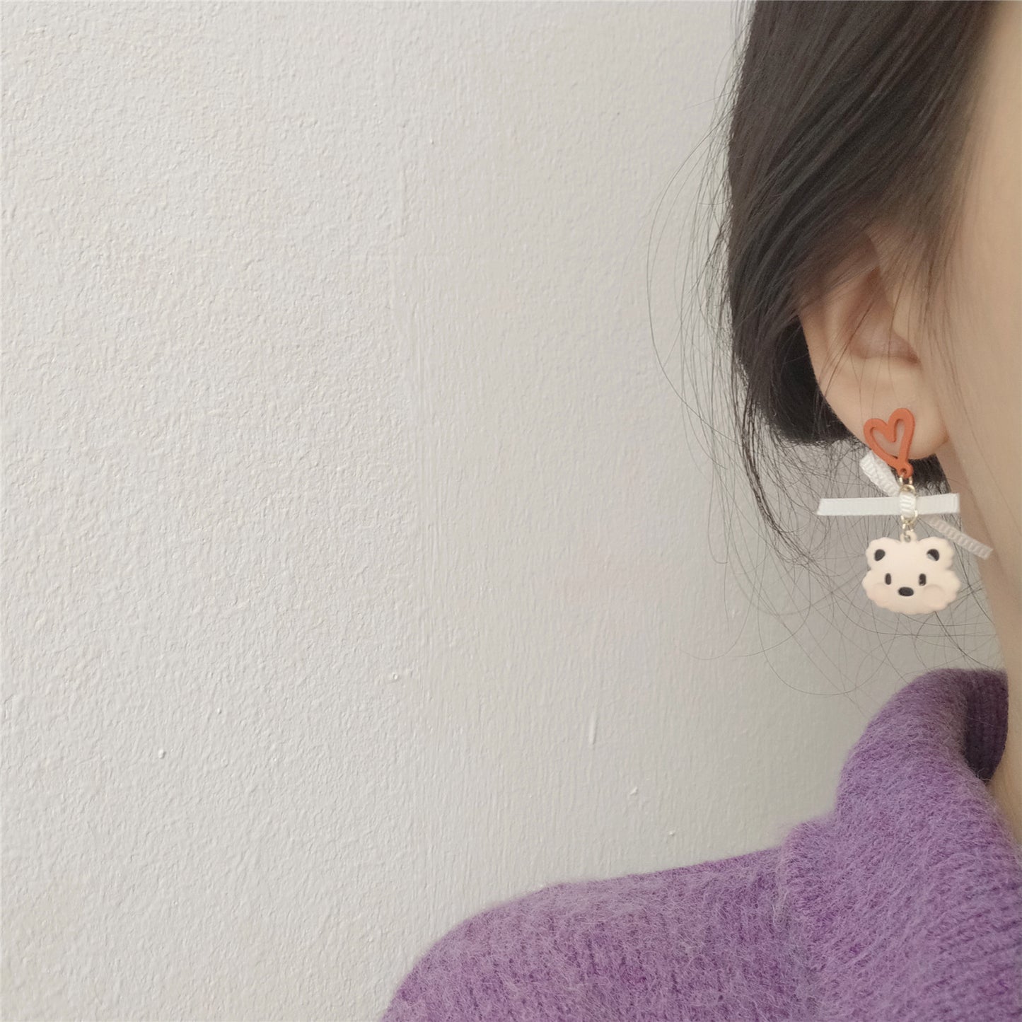 Alloy cartoon asymmetric earrings (Minimo de Compra 3) MIC-BiS011