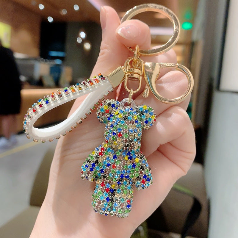 Diamond Bear Alloy Keychain MIC-ShuoT006