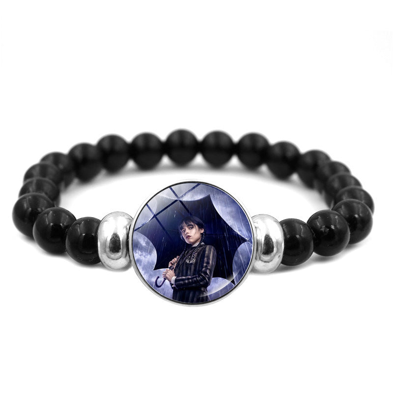 alloy versatile black beaded bracelet MIC-BT-JiaY008