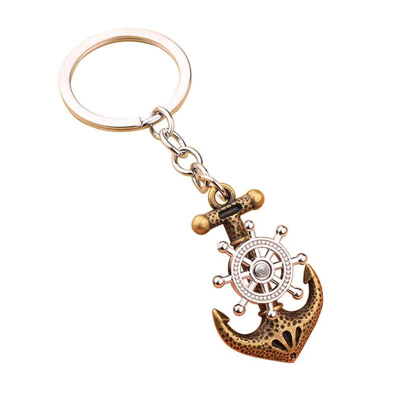 Keychains Alloy Rudder Anchor Minimo de compra 2 MIC-YiJ010