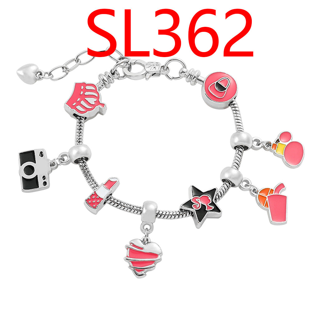 Alloy cartoon Barbie bracelet (Minimo de Compra 5) MIC-ZhuoX024