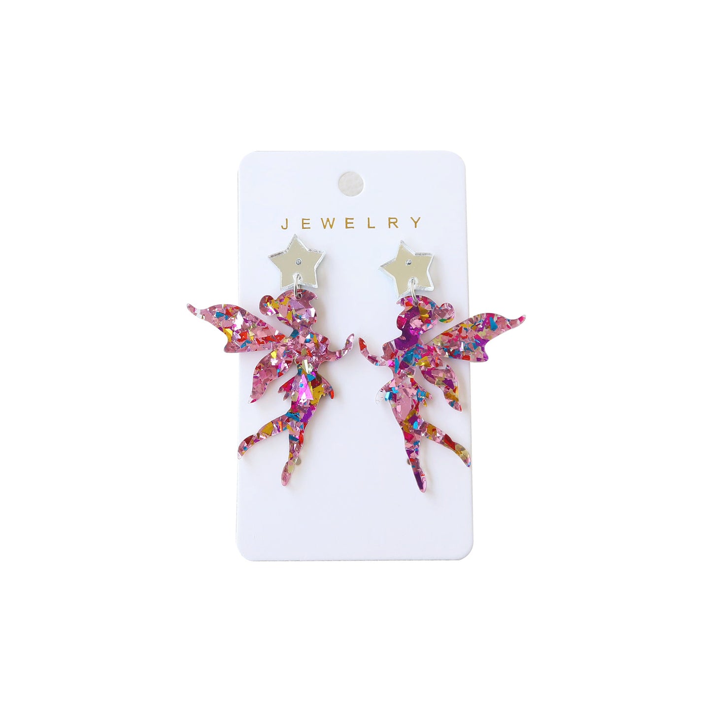 Alloy acrylic sequin notes elf earrings MIC-OuG126