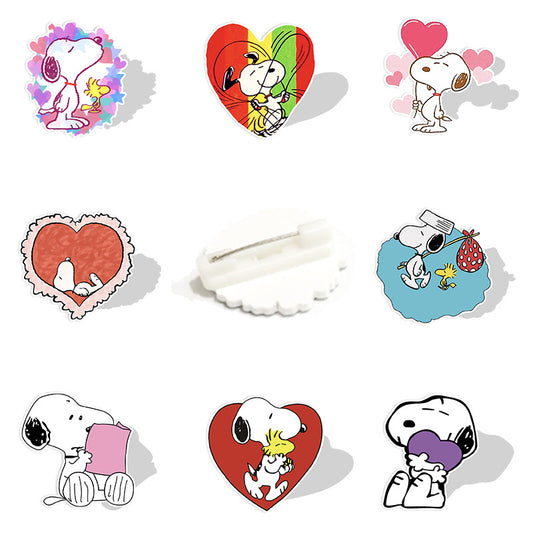 Acrylic cartoon cute Snoopy brooch (Minimo de compra 2) MIC-WeiJ003