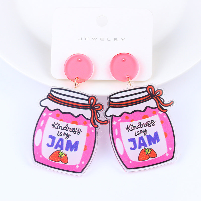 Acrylic Jelly Dried French Fries Earrings MIC-DuA076