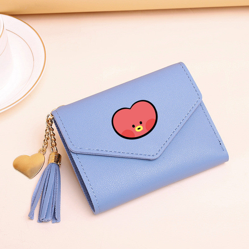 PU card bag tassel short wallet MIC-XingY016