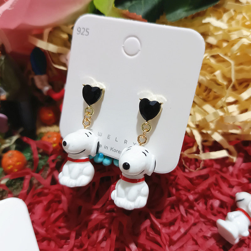 Alloy Nubi Dog Earrings MIC-XingJ088