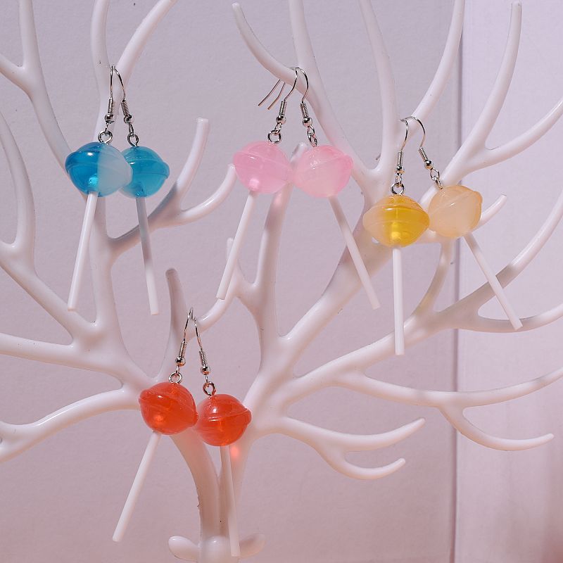 Resin round lollipop earrings MIC-XunT001