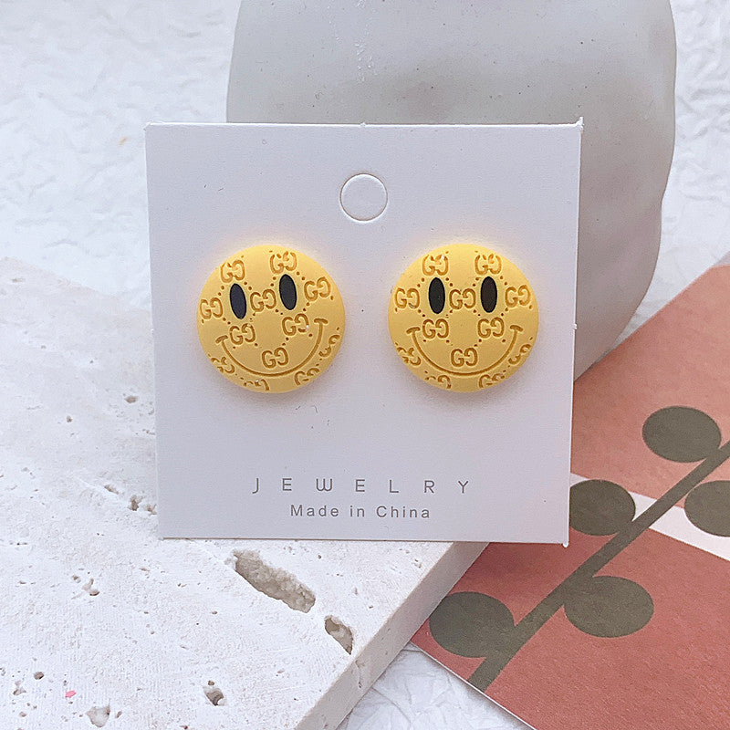 Resin Colored Peach Heart Earrings  (Minimo de Compra 2) MIC-ShiJ003