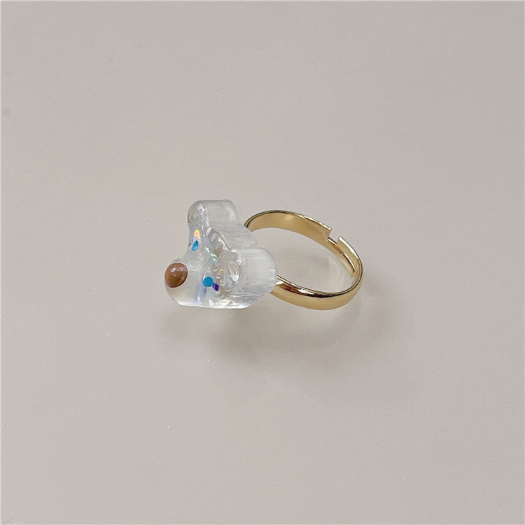 Resin Love Bear Ring MIC-WWHM030