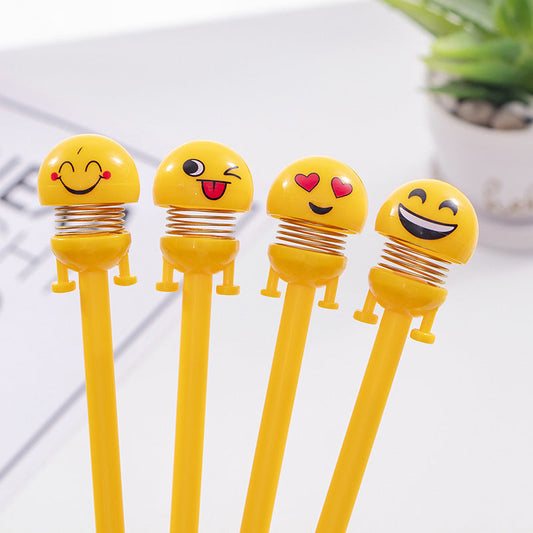 Ballpoint Pen Plastic Cute Emoji Shaking Doll Gel Pen MPai001