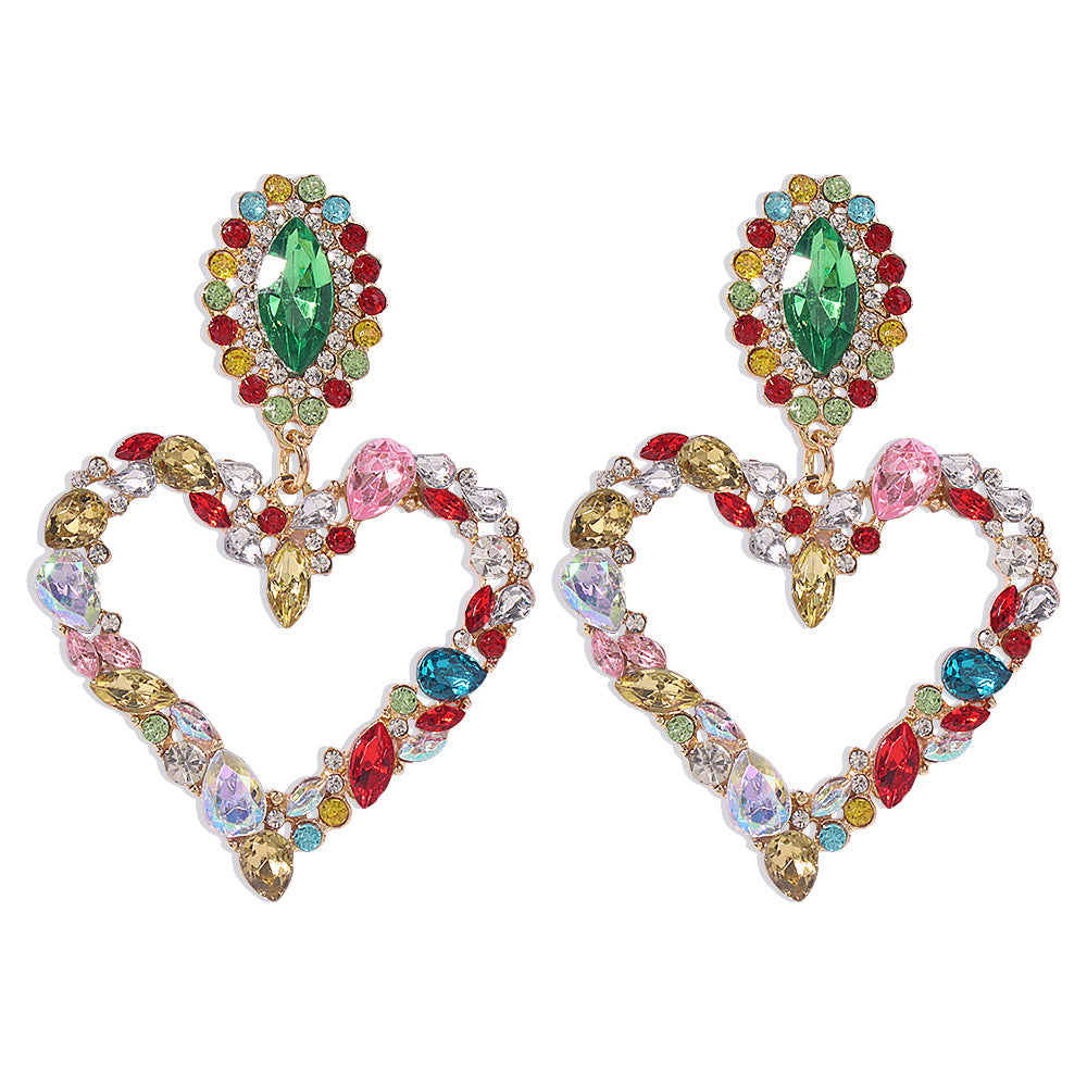 Ritch earrings, punk heart earrings MIC-QianD004