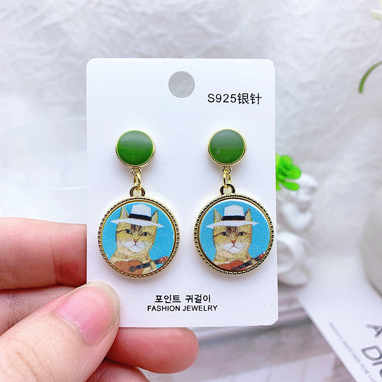 Acrylic cartoon milk tea cup earrings  (Minimo de Compra 2) MIC-ShiJ007