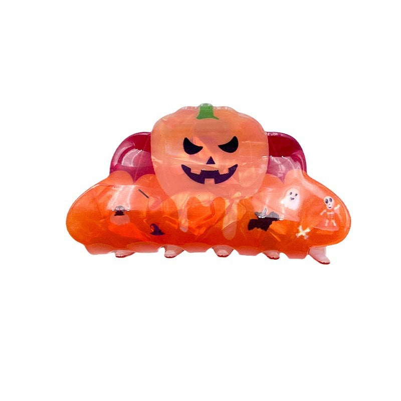 Plastic Halloween Pumpkin Bat Hair Clip (Minimo de Compra 10) MIC-HangX002