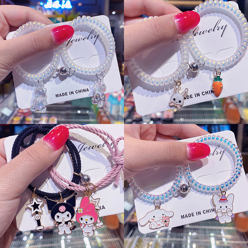 Bracelet Cute dog cartoon bell braceletHongM003