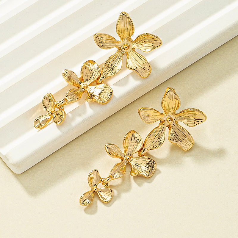 Alloy exquisite flower earrings MIC-AYN018