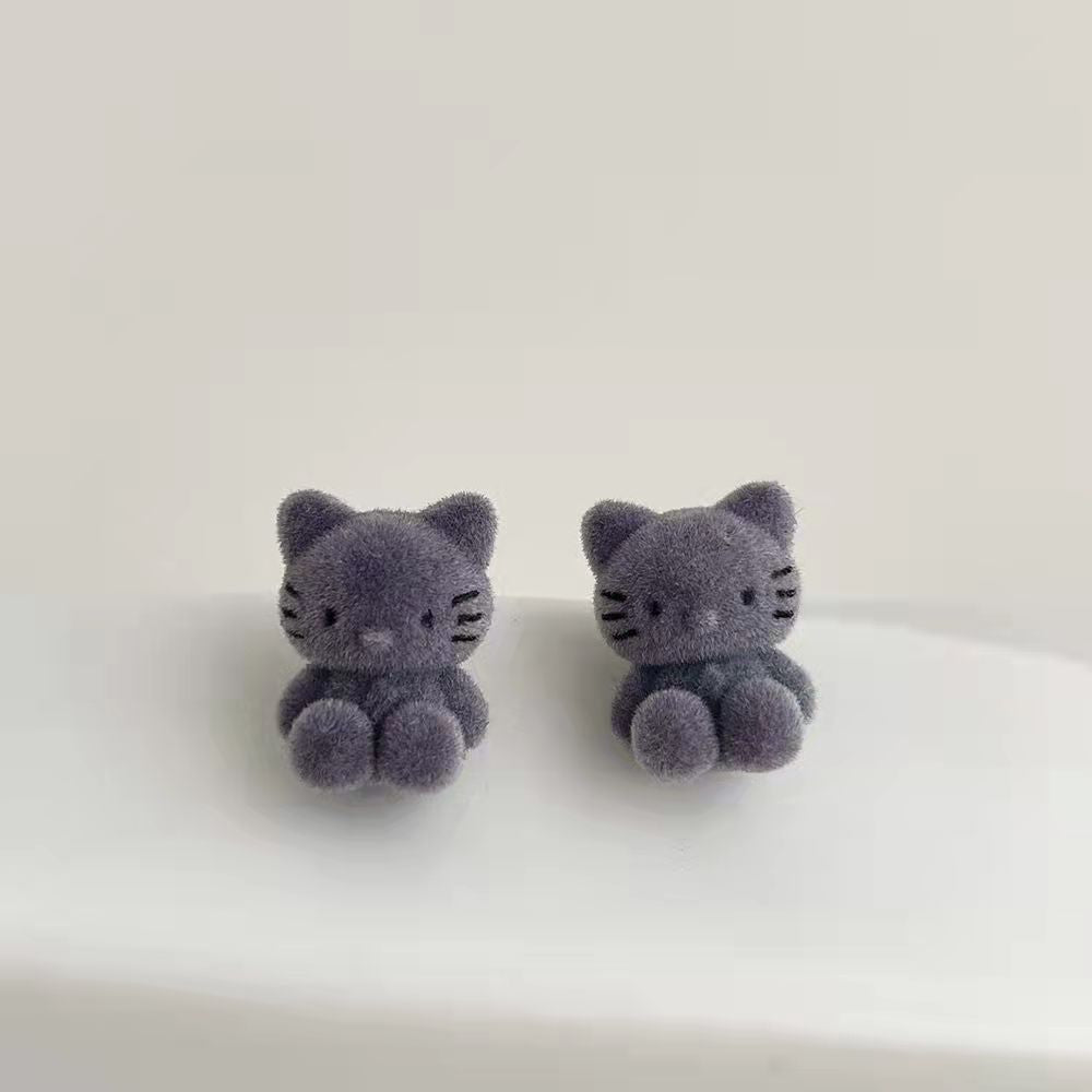 Velvet Cute Cat Earrings MIC-LuH001