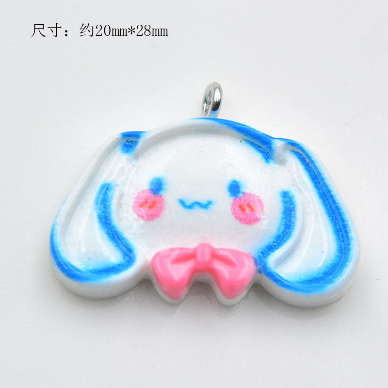 Resin glossy border cartoon animal accessories MYA-ZhiB005