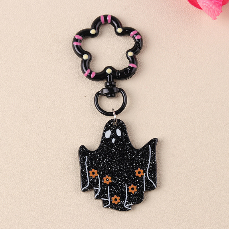 Acrylic Pumpkin Skull keychain MYA-DuA094