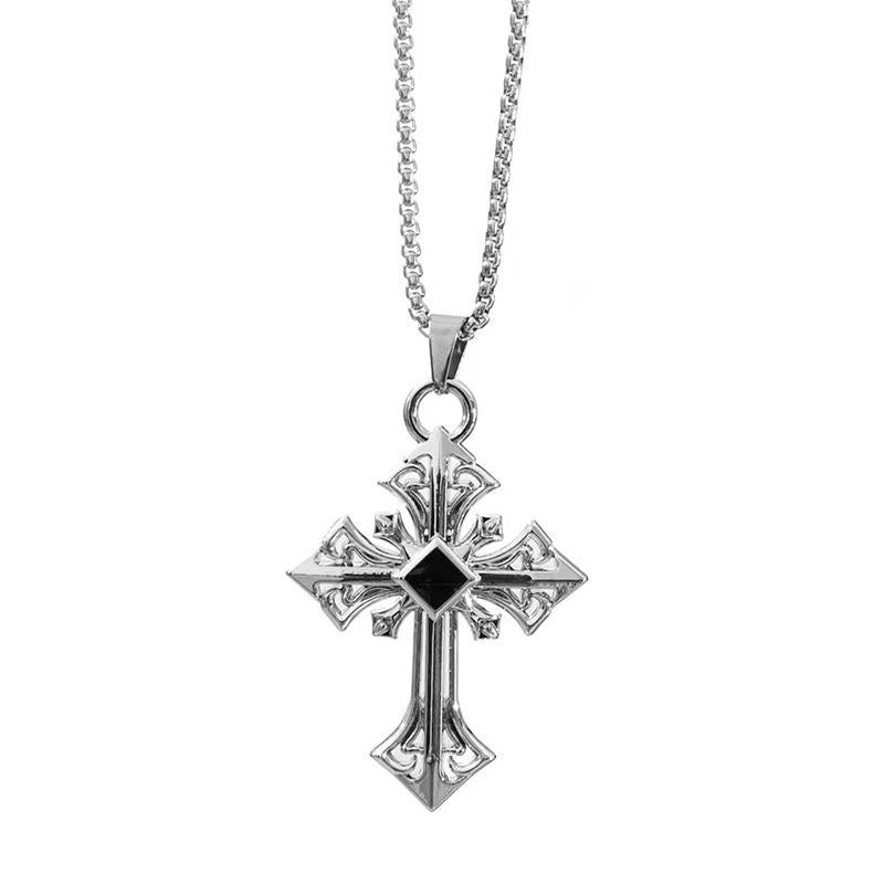 Necklaces Stainless Steel Pattern Hollow Cross Minimo de compra 2 BaiYing007