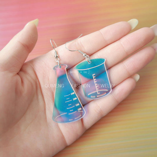 Acrylic laser illusion earrings MYA-OuG089