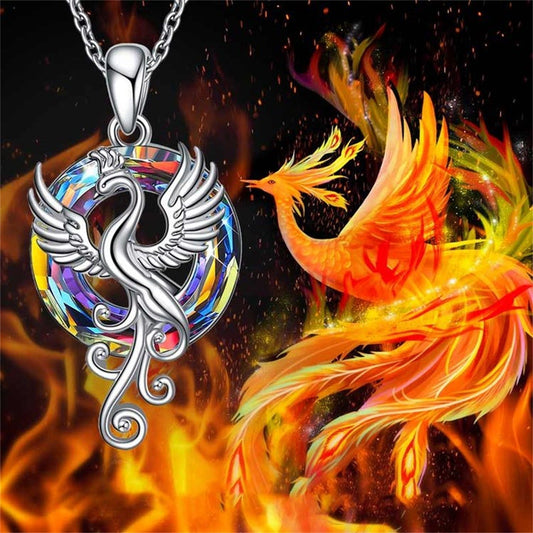 Necklaces Stainless Steel Artificial Crystal Colorful Phoenix Minimo de compra 2 XunO069