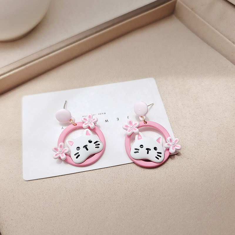 Alloy cartoon cat earrings (Minimo de Compra 2) MYA-BLD052