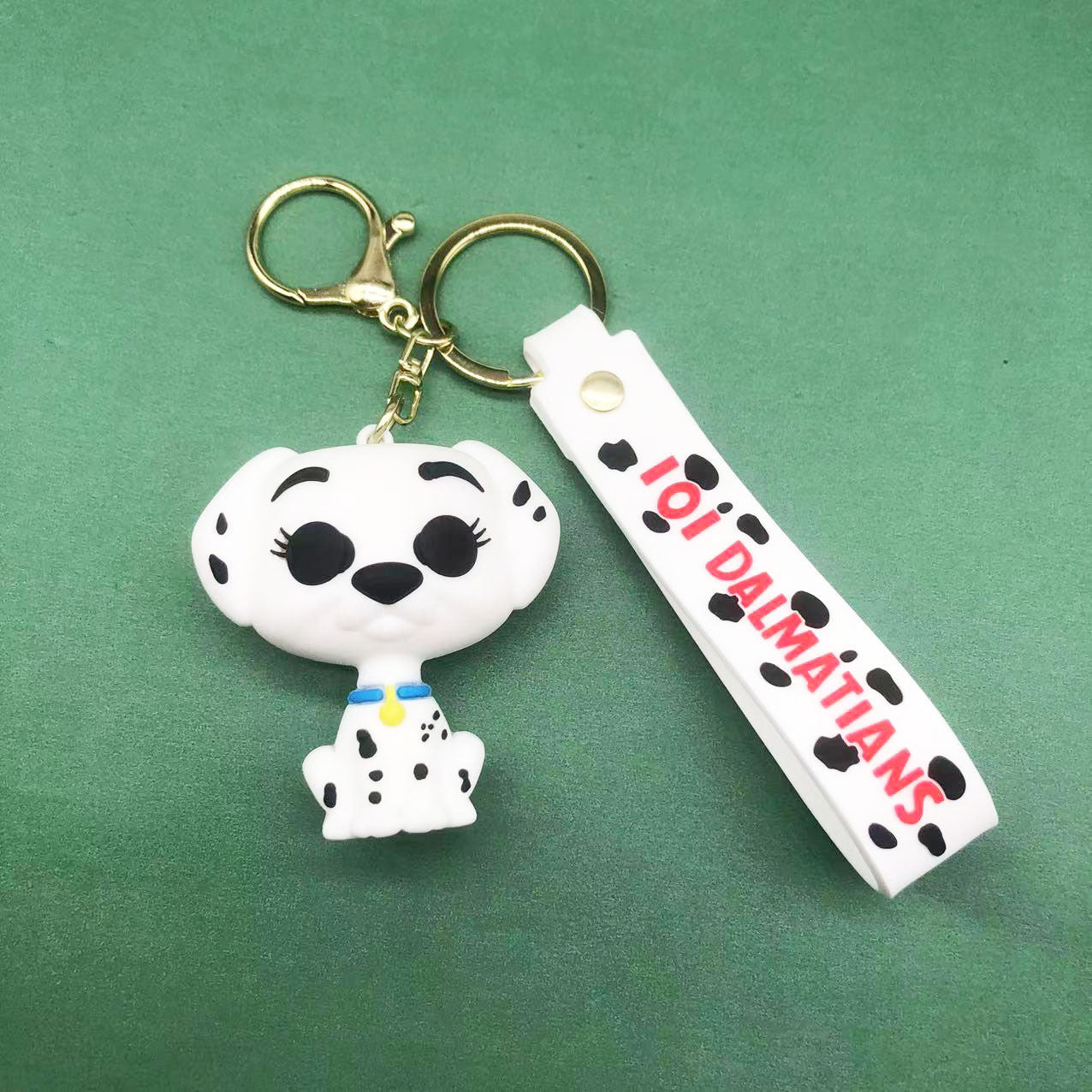 Keychain PVC Cute Cartoon Spotted Dog Pendant Minimo de compra 2 MIC-XSZ008