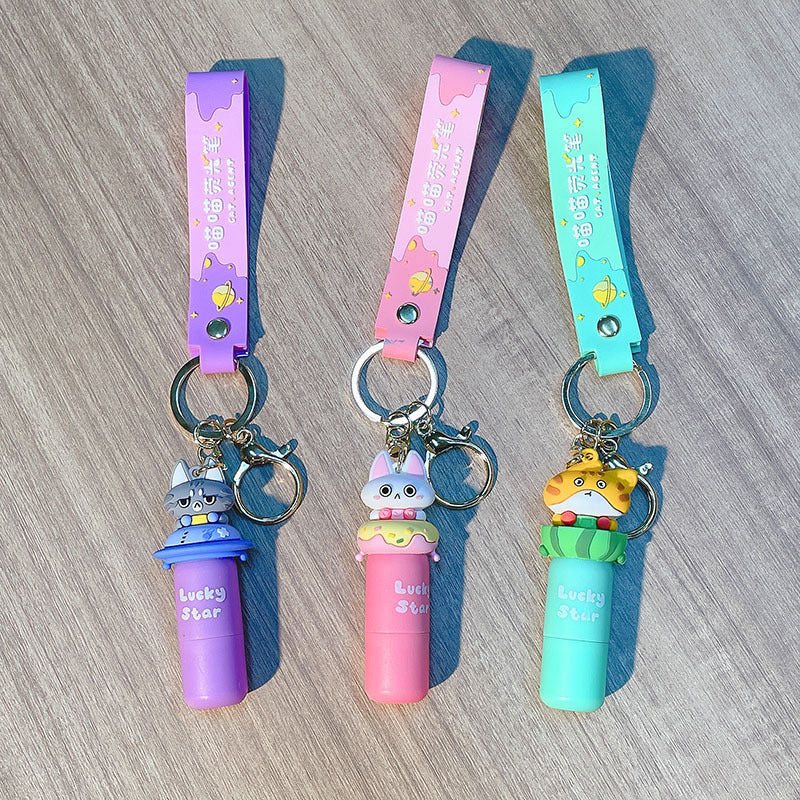 PVC Meow Fluorescent Pen Keychain MIC-JinG018