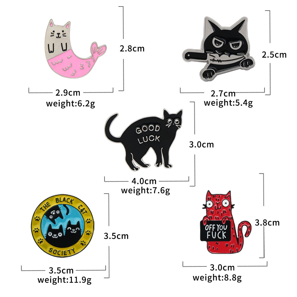 Alloy cartoon cat claw letter brooch (Minimo de compra 2) MIC-ZhiJ019