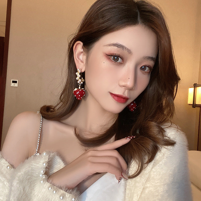 2024 strawberry gold plated earrings MYA-XiaoH001