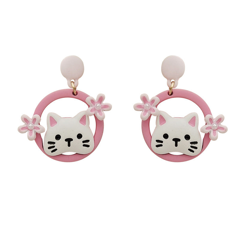 Alloy cartoon cat earrings (Minimo de Compra 2) MYA-BLD052