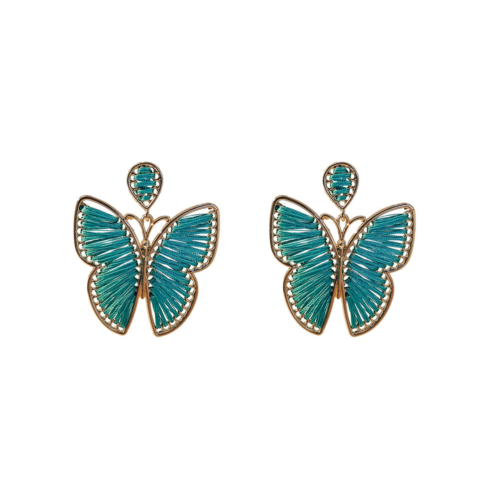 Alloy contrasting butterfly earrings MIC-MDD160