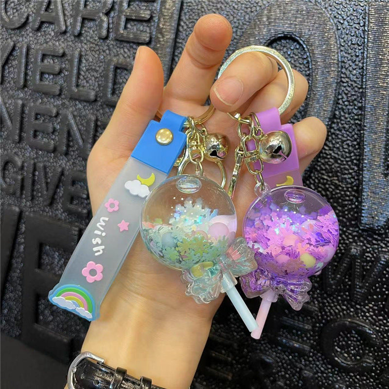 Keychains PVC Acrylic Hardware Cute Cartoon Drift Bottle Lollipop (M) MOQ≥2 JWE-KC-MeiY011