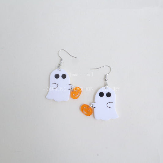 Acrylic Halloween New Skull Earrings (Minimo de Compra 3) MIC-OuG069