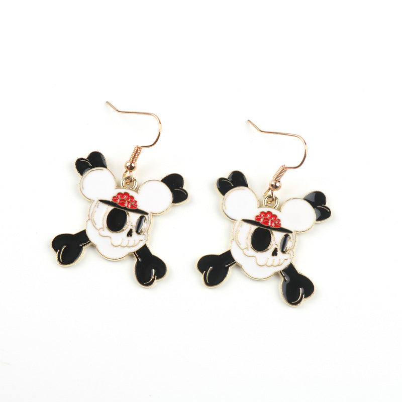 Alloy Ghost Skull Earrings (Minimo de Compra 2) MIC-FuYu002